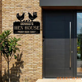 Personalized Hen House Sign with Led Light Chicken Coop Sign Farm Metal Sign Metal Farm Coop Sign Custom Chicken Coop