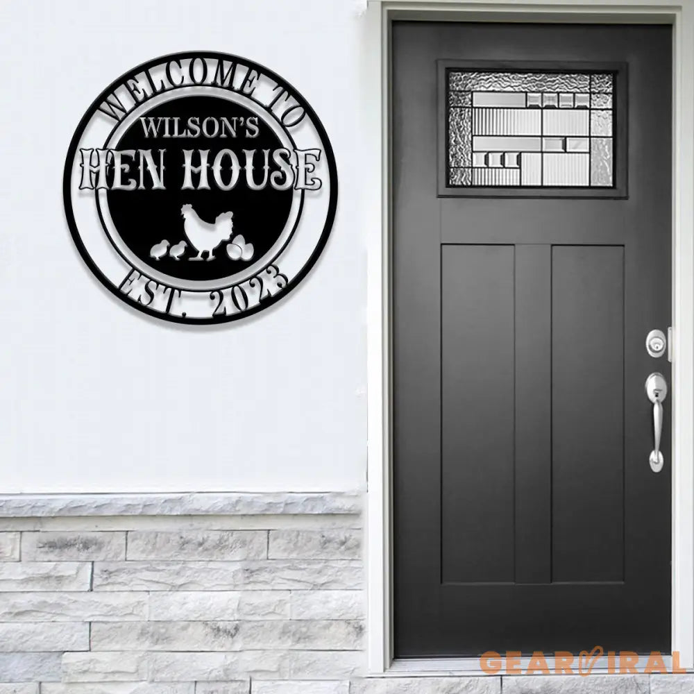 Personalized Hen House Sign with Led Light Chicken Coop Sign Farm Metal Sign Metal Farm Coop Sign Custom Chicken Coop