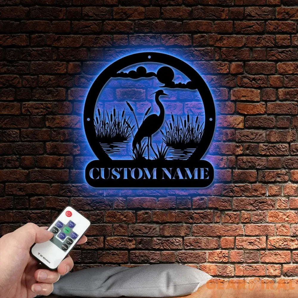 Personalized Herons Metal Sign Custom Lake House Metal Sign,Heron Wall Art,Heron Wall Decor Bird Lover Gift Outdoor