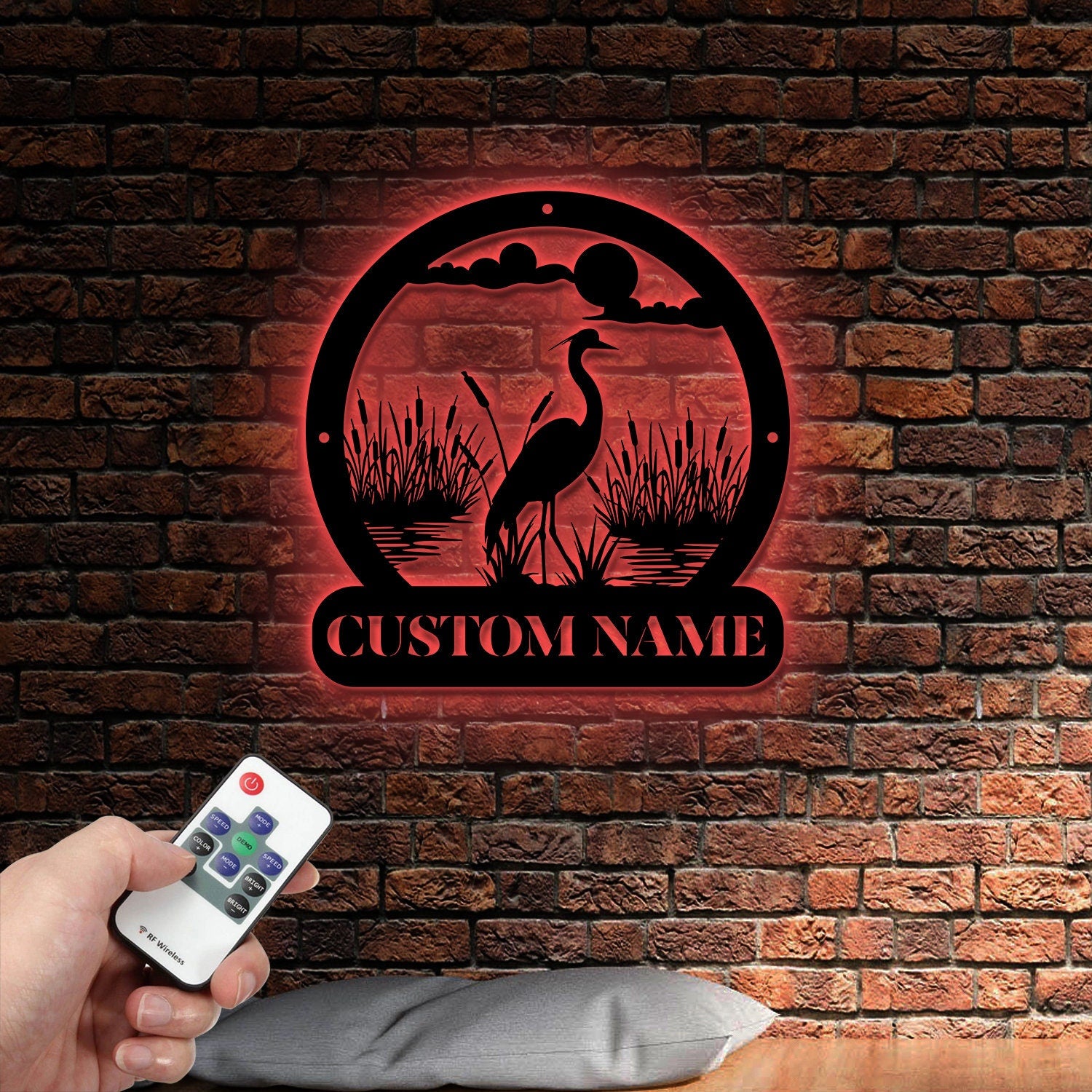 Personalized Herons Metal Sign, Custom Lake House Metal Sign,Heron Wall Art,Heron Wall Decor, Bird Lover Gift, Outdoor Sign, Lake house sign