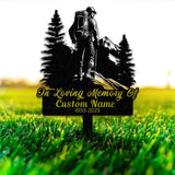 Personalized Hiker Mount Climbing Memorial Stake, Metal Stake, Sympathy Sign, Grave Marker, Remembrance Stake