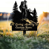 Personalized Hiker Mount Climbing Memorial Stake, Metal Stake, Sympathy Sign, Grave Marker, Remembrance Stake