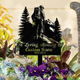 Personalized Hiker Mount Climbing Memorial Stake Metal Stake Sympathy Sign Grave Marker Remembrance Stake