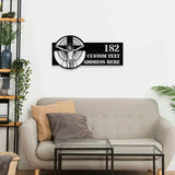 Personalized Holy Family Christian LED Sign - Jesus Christ Metal Address Sign - House Number Hanging Address - Housewarming - Wall Art