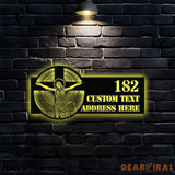 Personalized Holy Family Christian LED Sign - Jesus Christ Metal Address Sign - House Number Hanging Address