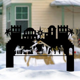 Personalized Holy Family Nativity Metal Sign - Custom Christmas Outdoor Decor - Religious Metal Art for Lawn Yard or