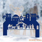 Personalized Holy Family Nativity Metal Sign - Custom Christmas Outdoor Decor - Religious Metal Art for Lawn Yard or