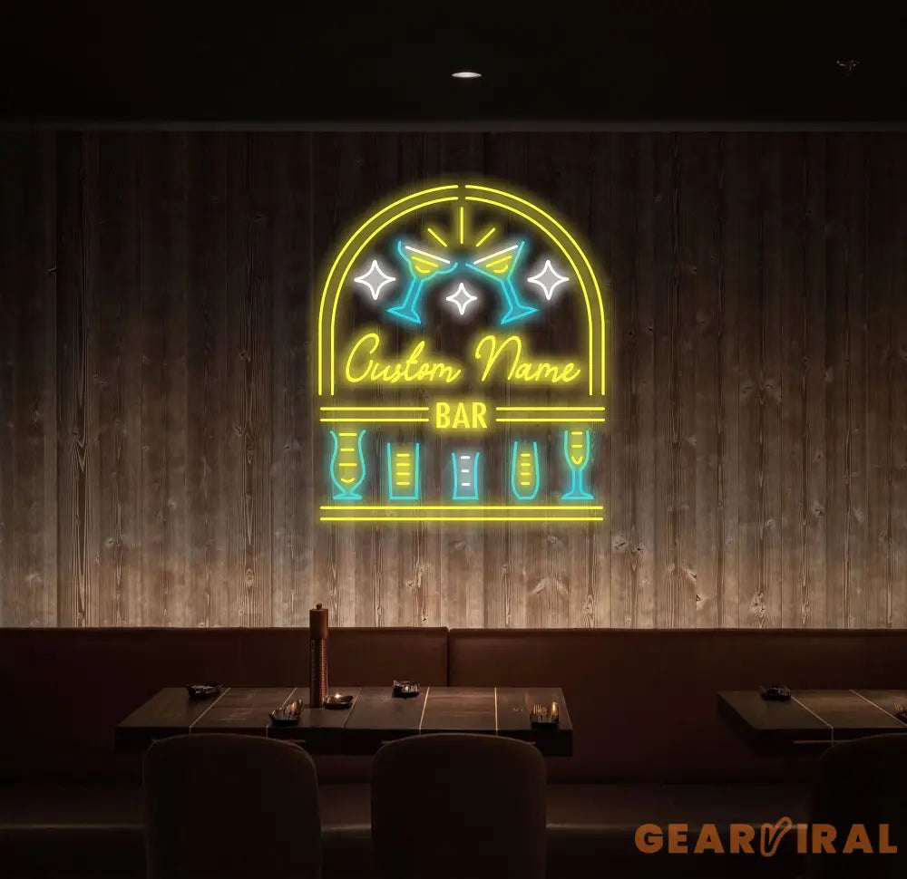 Personalized Home Bar Neon Sign Custom Name Bar Neon Sign Neon Sign Gifts Neon Sign for Dad Christmas Gift Neon Man