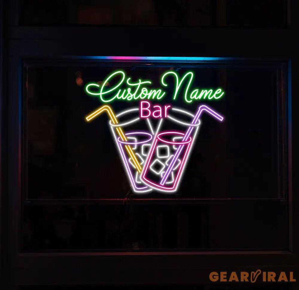 Personalized Home Bar Neon Sign Custom Name Bar Neon Sign Neon Sign Gifts Neon Sign for Dad Christmas Gift Neon Man