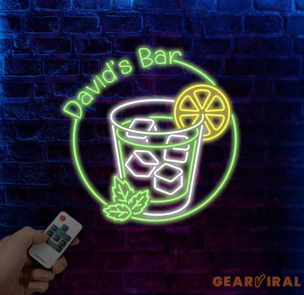 Personalized Home Bar Neon Sign Custom Name Bar Neon Sign Neon Sign Gifts Neon Sign for Dad Christmas Gift Neon Man