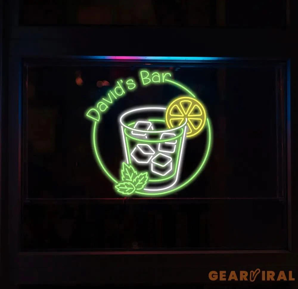 Personalized Home Bar Neon Sign Custom Name Bar Neon Sign Neon Sign Gifts Neon Sign for Dad Christmas Gift Neon Man
