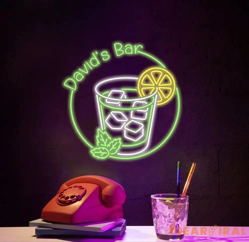Personalized Home Bar Neon Sign Custom Name Bar Neon Sign Neon Sign Gifts Neon Sign for Dad Christmas Gift Neon Man