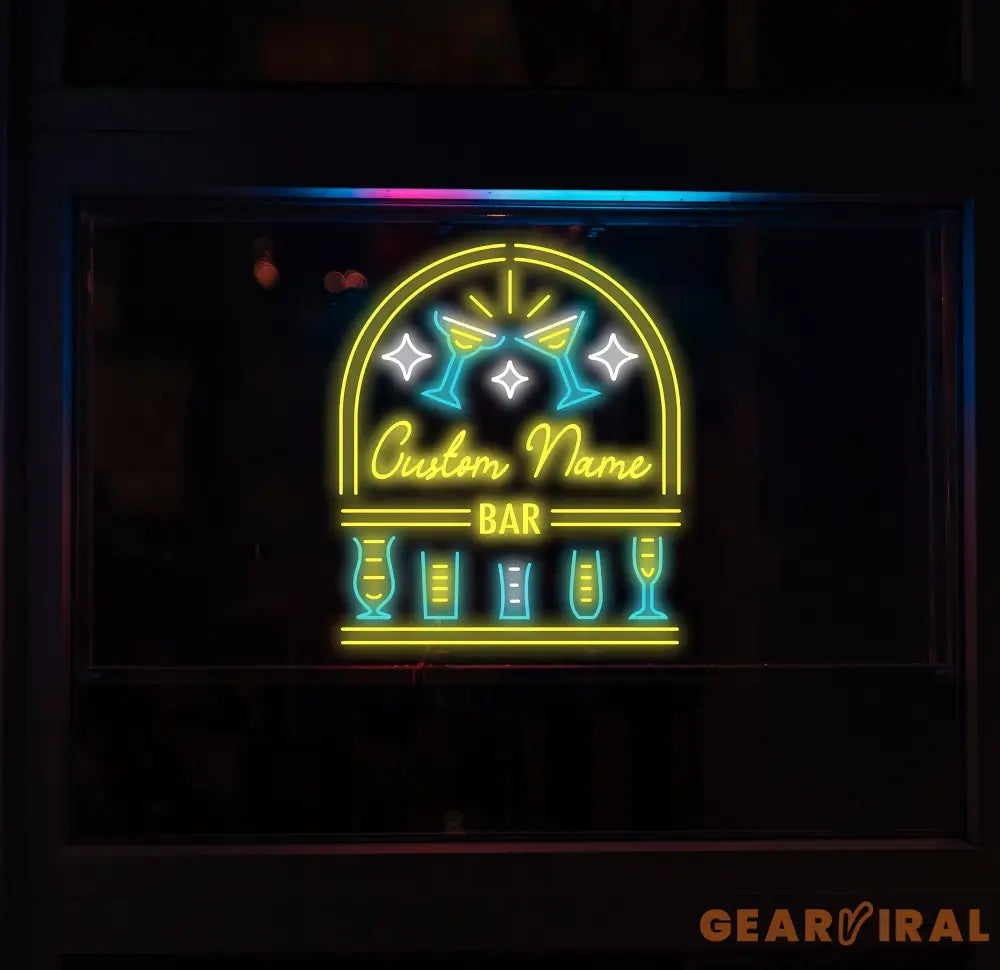 Personalized Home Bar Neon Sign Custom Name Bar Neon Sign Neon Sign Gifts Neon Sign for Dad Christmas Gift Neon Man