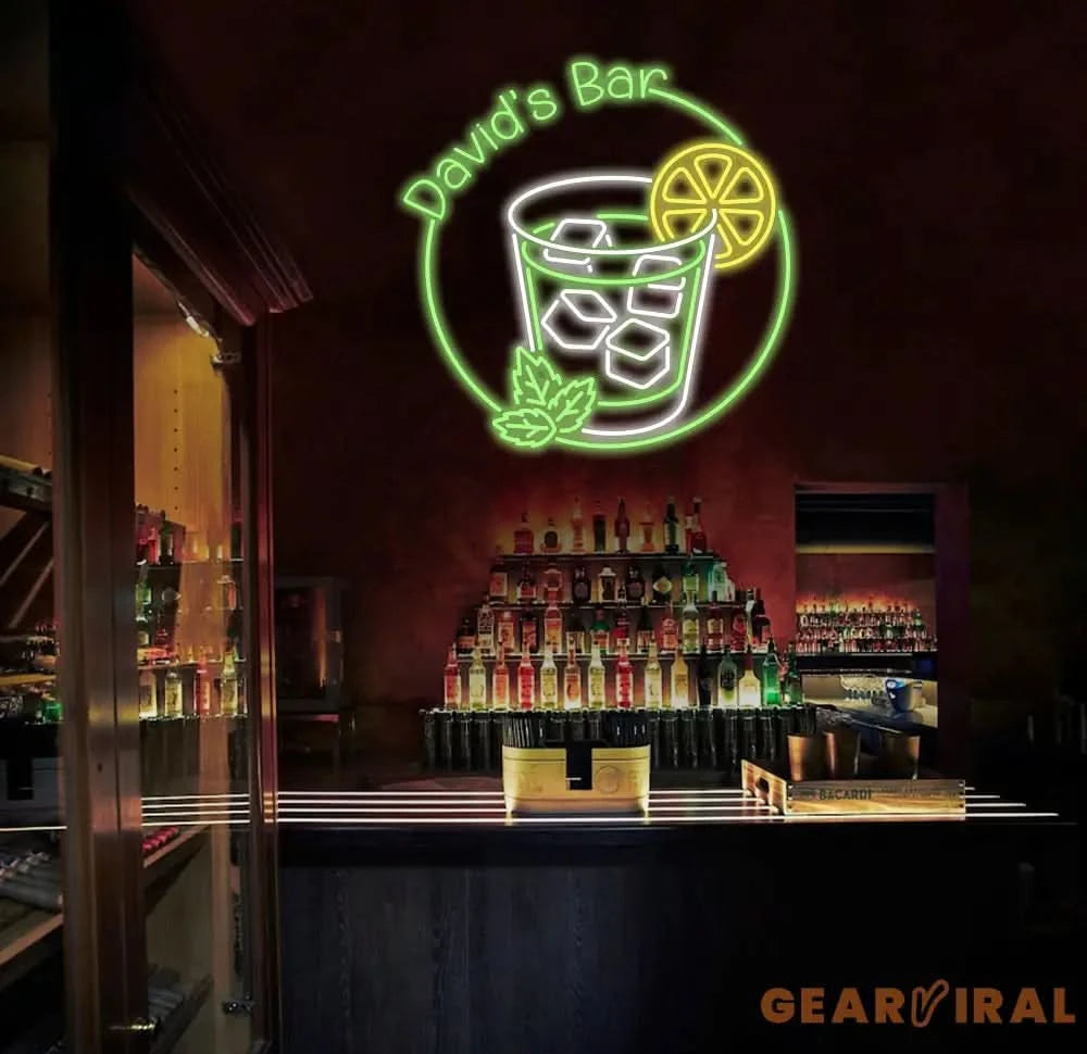 Personalized Home Bar Neon Sign Custom Name Bar Neon Sign Neon Sign Gifts Neon Sign for Dad Christmas Gift Neon Man