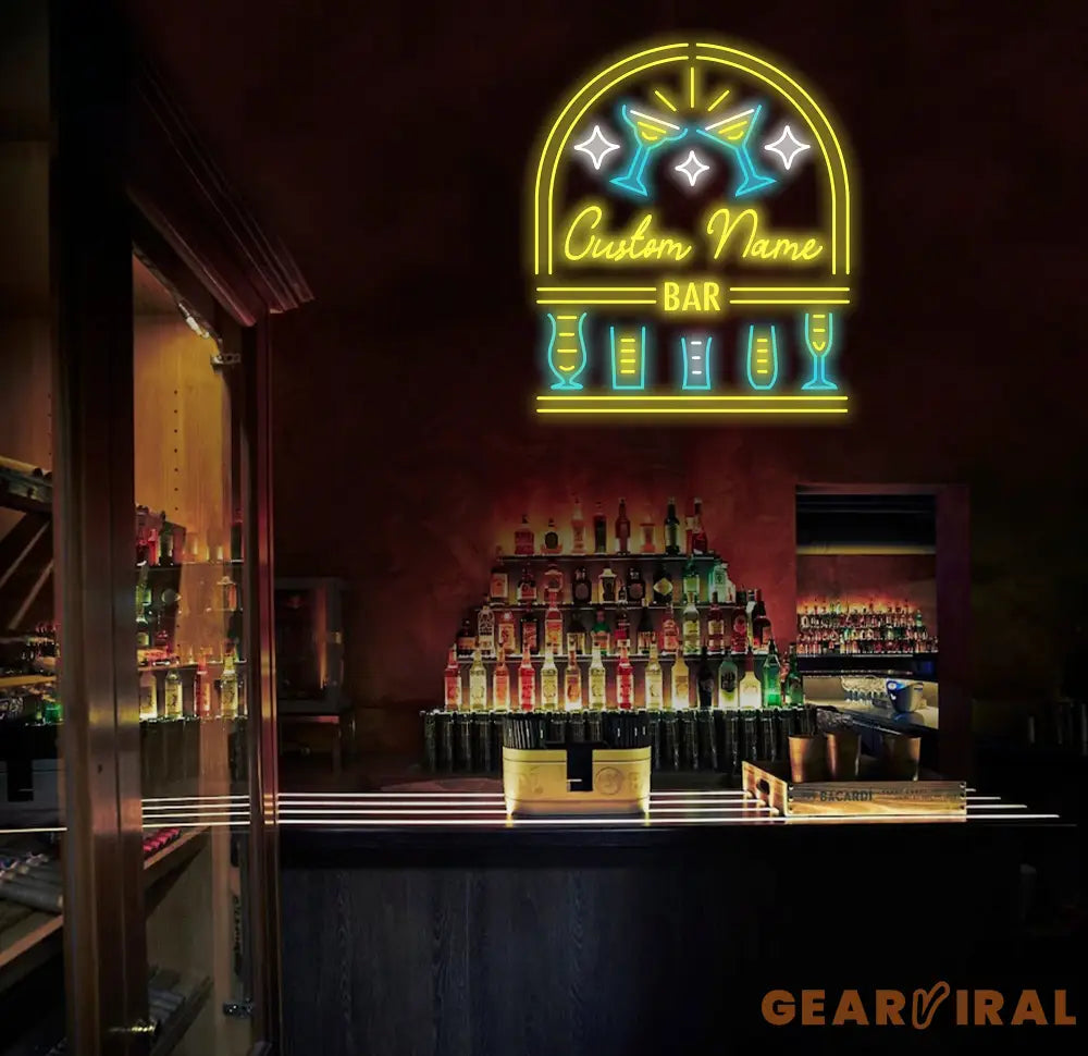 Personalized Home Bar Neon Sign Custom Name Bar Neon Sign Neon Sign Gifts Neon Sign for Dad Christmas Gift Neon Man