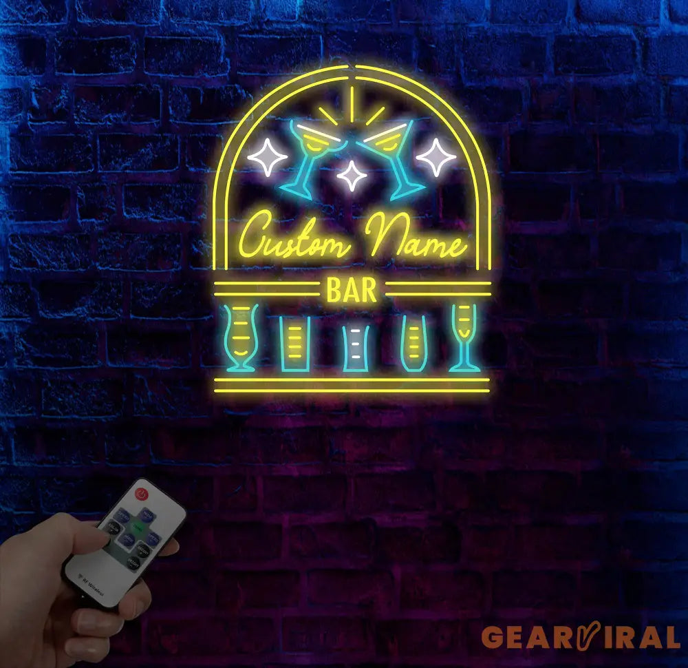 Personalized Home Bar Neon Sign Custom Name Bar Neon Sign Neon Sign Gifts Neon Sign for Dad Christmas Gift Neon Man