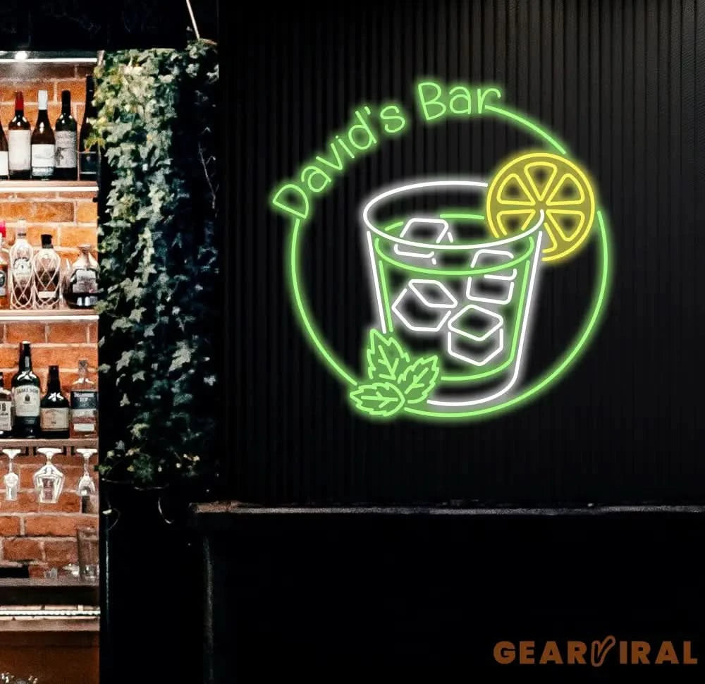 Personalized Home Bar Neon Sign Custom Name Bar Neon Sign Neon Sign Gifts Neon Sign for Dad Christmas Gift Neon Man