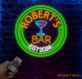 Personalized Home Bar Neon Sign Custom Name Bar Neon Sign Neon Sign Gifts Neon Sign for Dad Father’s Day Gift Neon Man