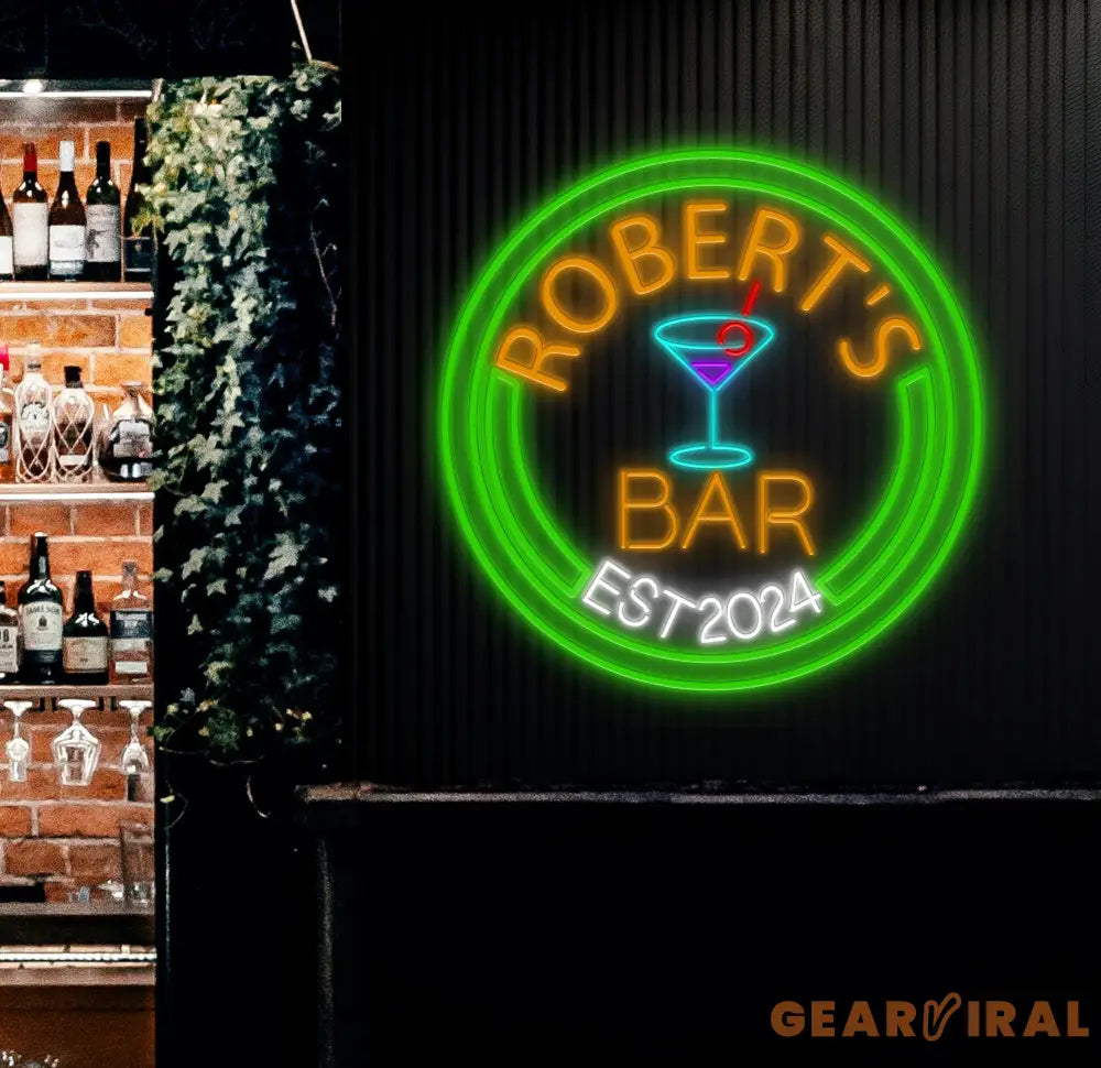 Personalized Home Bar Neon Sign Custom Name Bar Neon Sign Neon Sign Gifts Neon Sign for Dad Father’s Day Gift Neon Man