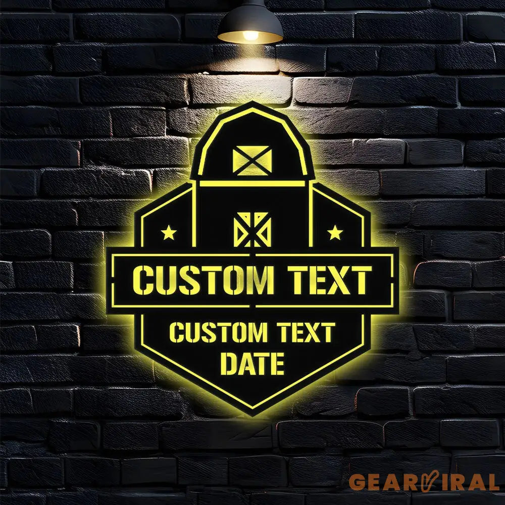 Personalized Home Farm Metal Address Sign - Last Name Initial Hanging - Personalize Metal Sign - Metal Decor - Wall