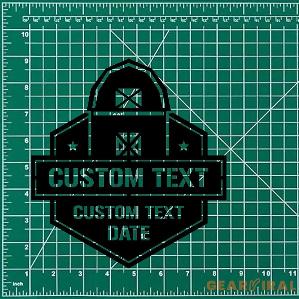 Personalized Home Farm Metal Address Sign - Last Name Initial Hanging - Personalize Metal Sign - Metal Decor - Wall