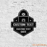 Personalized Home Farm Metal Address Sign - Last Name Initial Hanging - Personalize Metal Sign - Metal Decor - Wall