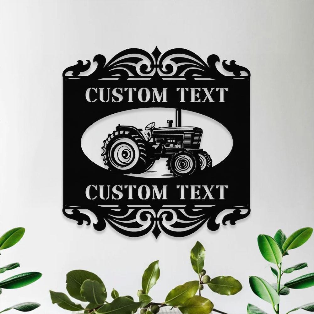 Personalized Home Farm Metal Sign - Wall Art Decor - Personalize Farm Home Sign - Metal Farm Family Name - Garden Decor, Housewarming