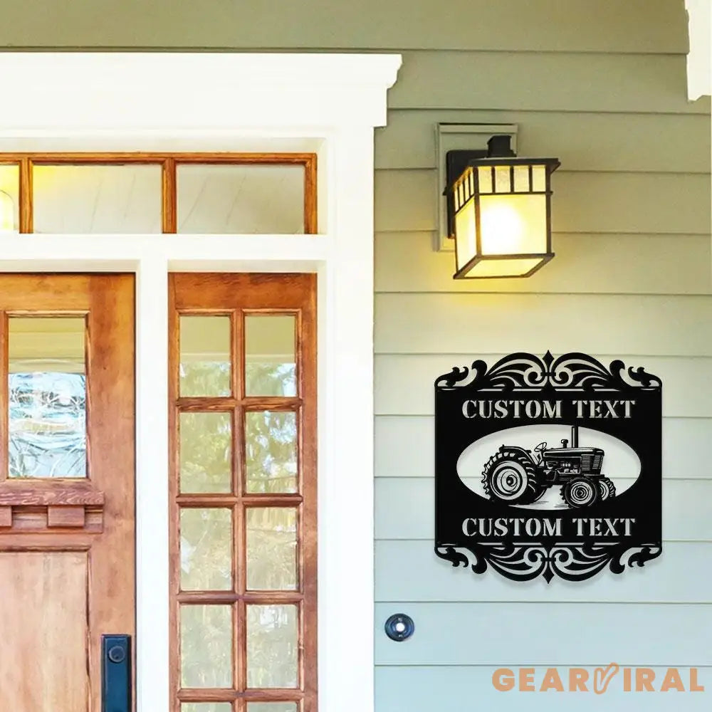 Personalized Home Farm Metal Sign - Wall Art Decor - Personalize Farm Home Sign - Metal Farm Family Name - Garden Decor