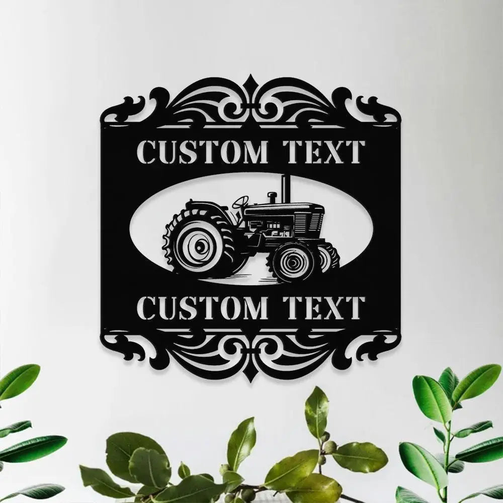 Personalized Home Farm Metal Sign - Wall Art Decor - Personalize Farm Home Sign - Metal Farm Family Name - Garden Decor