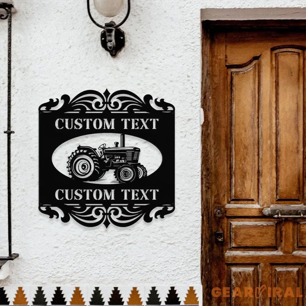 Personalized Home Farm Metal Sign - Wall Art Decor - Personalize Farm Home Sign - Metal Farm Family Name - Garden Decor