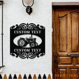 Personalized Home Farm Metal Sign - Wall Art Decor - Personalize Farm Home Sign - Metal Farm Family Name - Garden Decor