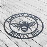Personalized Honey Bee Sign - Bee Farm - Custom Metal Bee Decor - Custom Garden Sign | GearViral