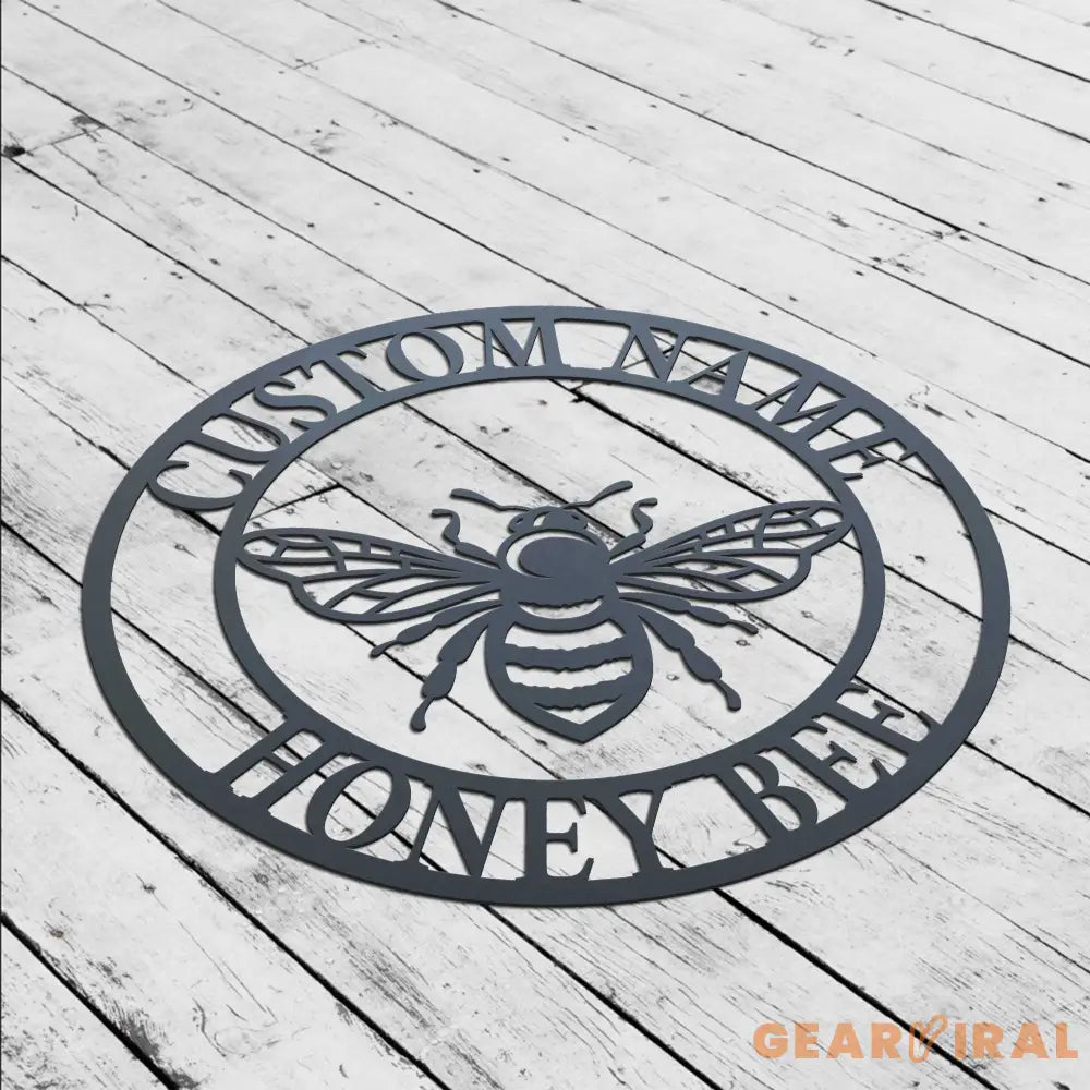 Personalized Honey Bee Sign - Bee Farm - Custom Metal Bee Decor - Custom Garden Sign | GearViral