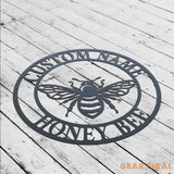 Personalized Honey Bee Sign - Bee Farm - Custom Metal Bee Decor - Custom Garden Sign | GearViral
