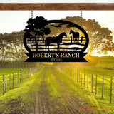 Personalized Horse Ranch Metal Sign - Horse Farm Metal Sign - Horse Barn Decor - Custom Farmhouse Sign | GearViral