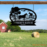 Personalized Horse Ranch Metal Sign - Horse Farm Metal Sign - Horse Barn Decor - Custom Farmhouse Sign | GearViral