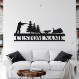 Personalized Hound Wild Boar Hunting Metal Wall Art Led Light - Custom Hunter Name Sign Decoration For Living Room - Dog Hunting Home Decor | GearViral