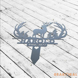 Personalized Hunter Memorial - Metal Stake - Sympathy Sign - Grave Marker | GearViral