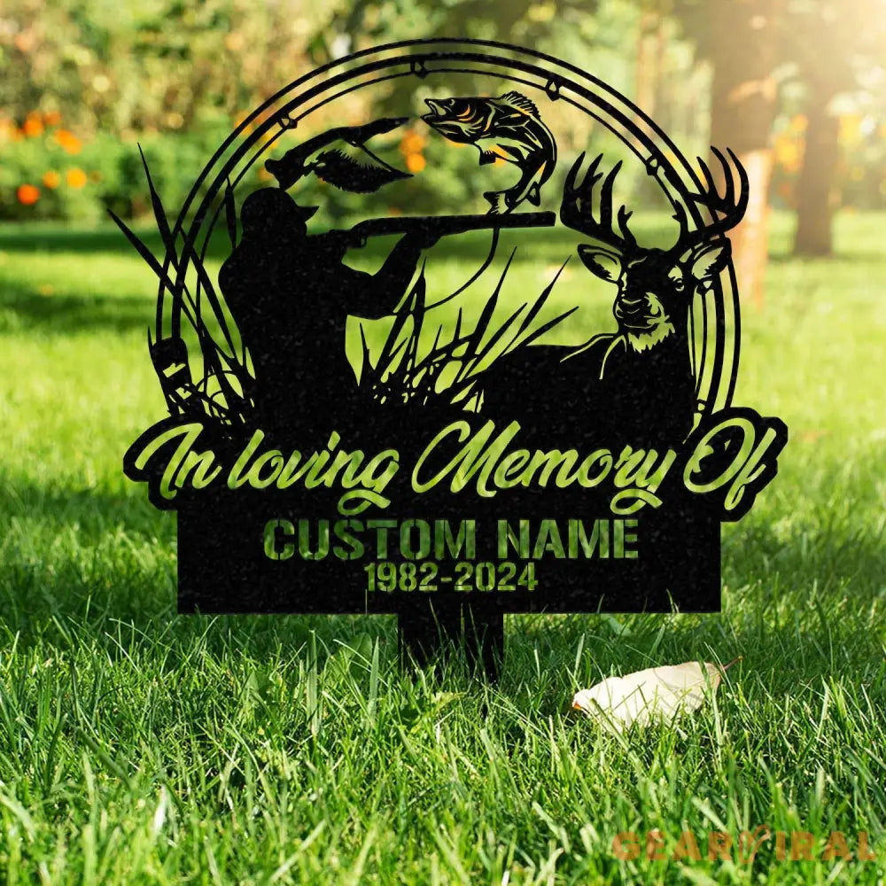 Personalized Hunter Memorial Stake Memorial Stake Hunter Loss In Memorial Of Gift Hunter Loss Dad Lost Sympathy Sign
