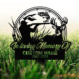 Personalized Hunter Memorial Stake Memorial Stake Hunter Loss In Memorial Of Gift Hunter Loss Dad Lost Sympathy Sign