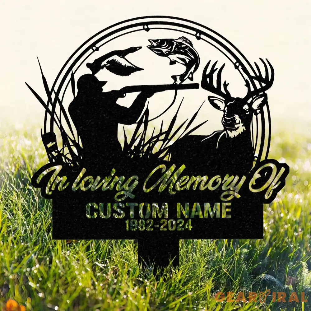 Personalized Hunter Memorial Stake Memorial Stake Hunter Loss In Memorial Of Gift Hunter Loss Dad Lost Sympathy Sign
