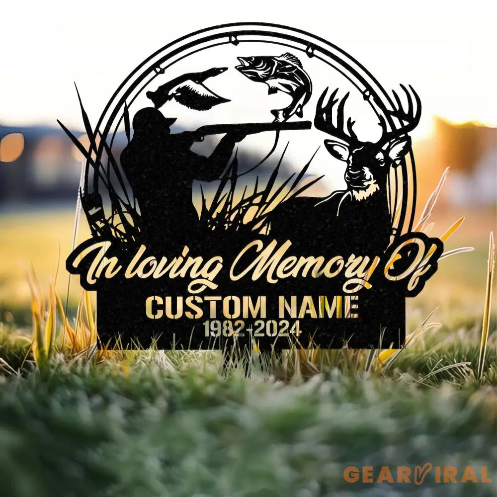 Personalized Hunter Memorial Stake Memorial Stake Hunter Loss In Memorial Of Gift Hunter Loss Dad Lost Sympathy Sign