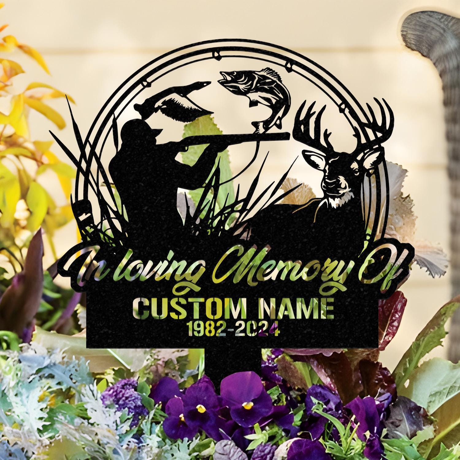 Personalized Hunter Memorial Stake, Memorial Stake, Hunter Loss, In Memorial Of Gift, Hunter Loss, Dad Lost, Sympathy Sign, Grave Marker