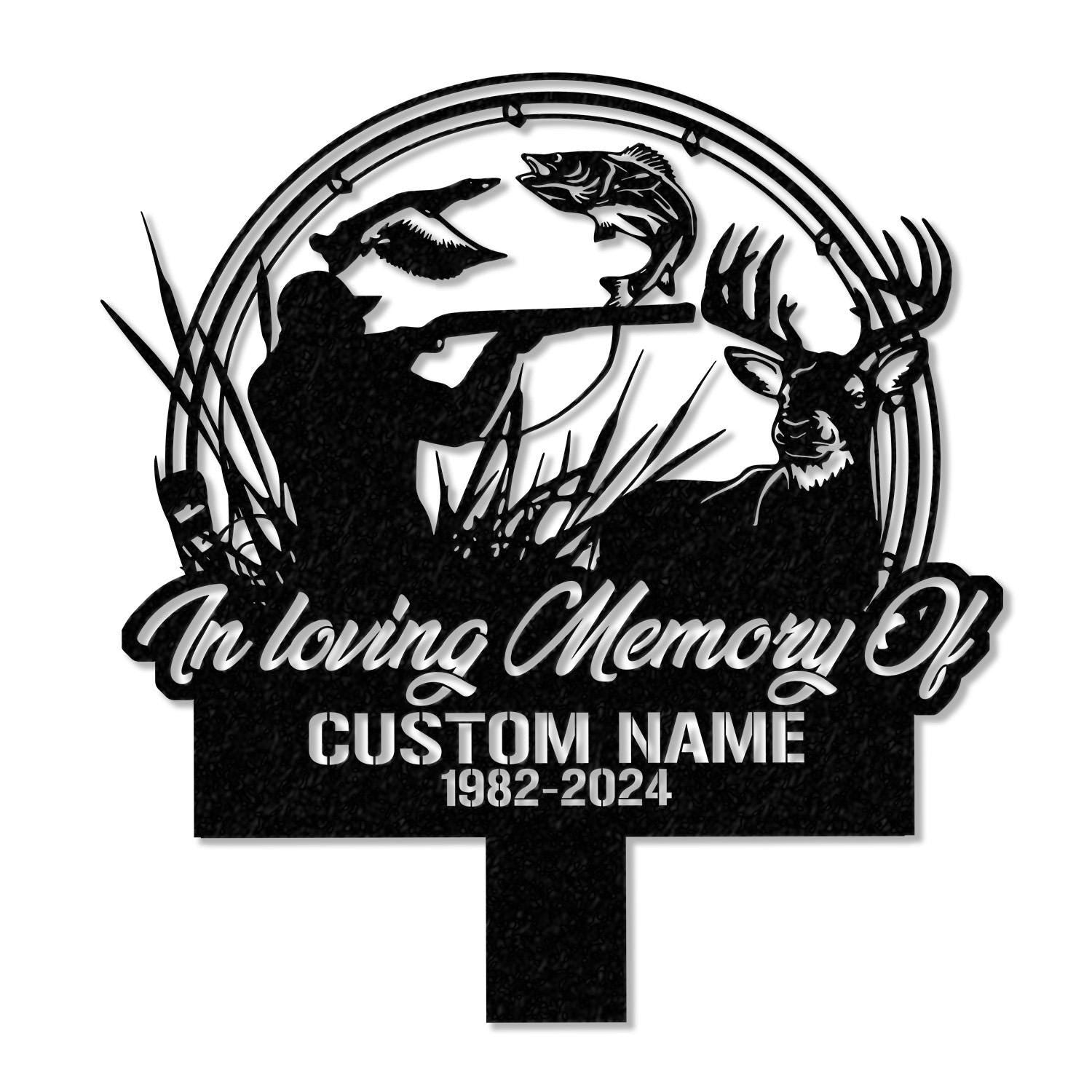 Personalized Hunter Memorial Stake, Memorial Stake, Hunter Loss, In Memorial Of Gift, Hunter Loss, Dad Lost, Sympathy Sign, Grave Marker