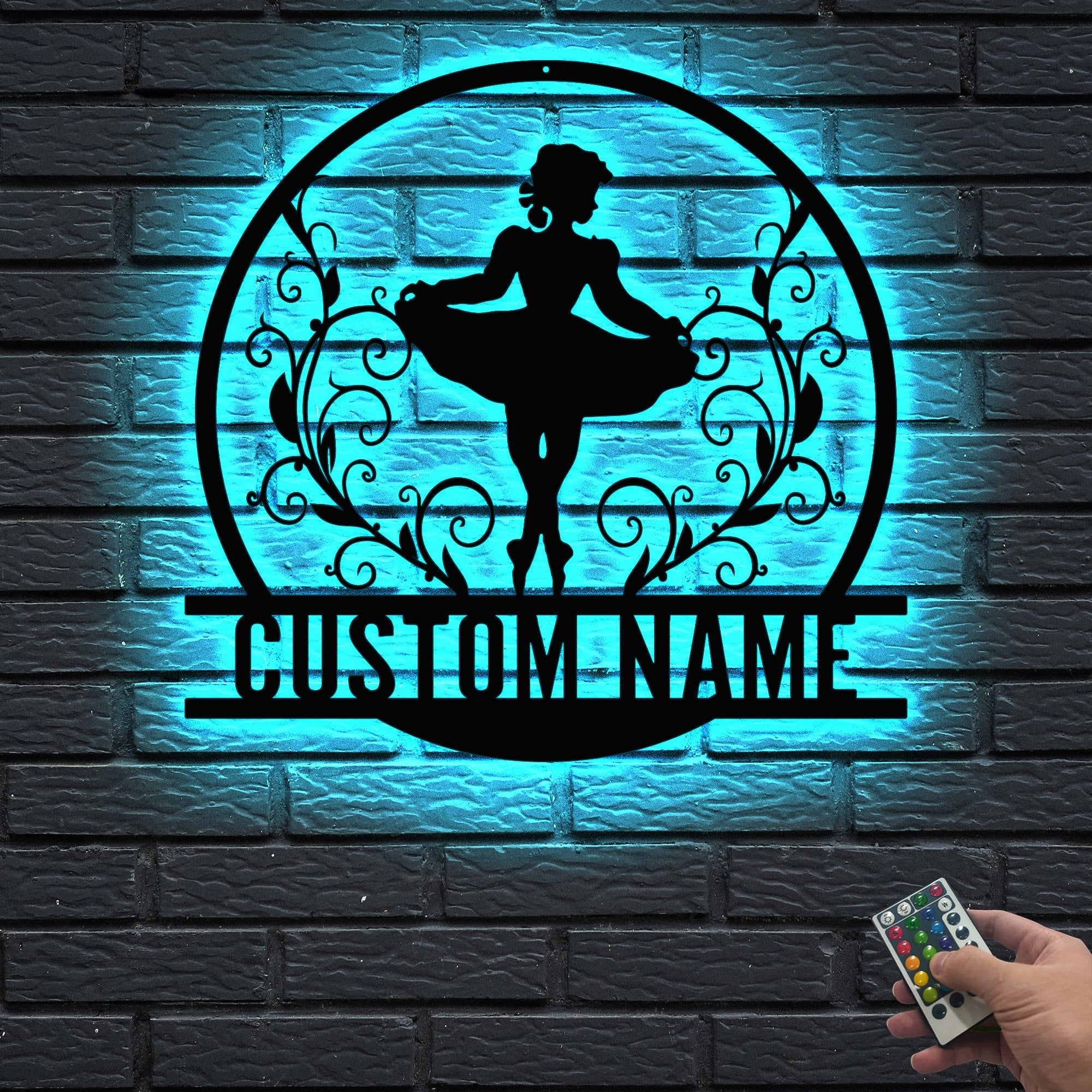 Personalized Irish Dancer Metal Wall Art With Led Lights - Irish Girl Dancing Metal Sign - Dancer Gift - Christmas Gift For Daughter | GearViral