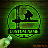 Personalized Ironworker LED Metal Sign – Custom Welder Name Sign – Unique Ironworker Wall Decor – Xmas or Birthday Gift