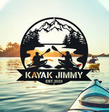 Personalized Kayak Metal Wall Art - Kayak Monogram Sign - Kayaker Gift - Kayak decor | GearViral