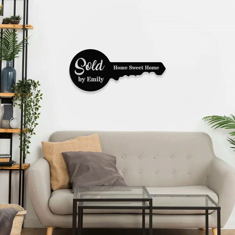 Personalized Key Number Address Metal Address Sign - Last Name Initial Hanging -  Personalize Address Metal Sign - Address Number Sign