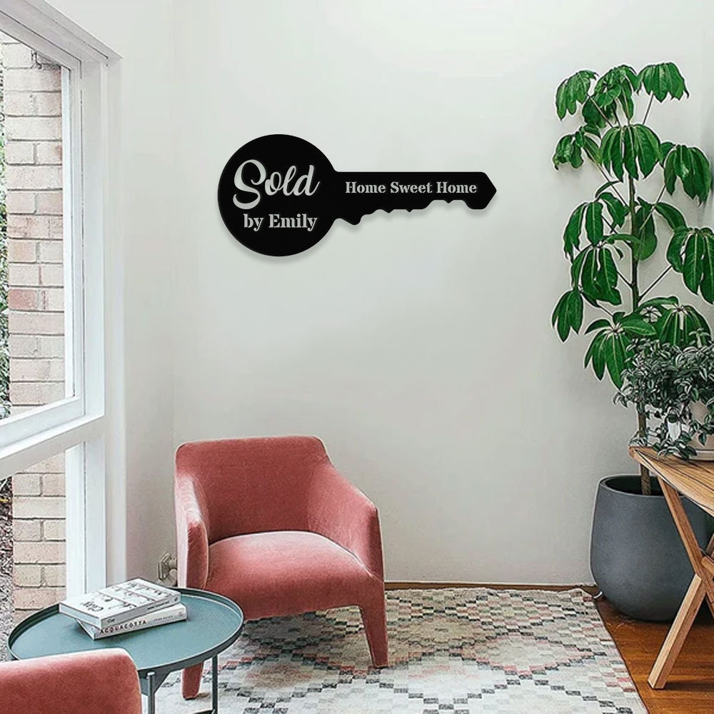 Personalized Key Number Address Metal Address Sign - Last Name Initial Hanging -  Personalize Address Metal Sign - Address Number Sign