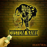 Personalized Lady Library Metal Sign with LED Lights - Custom Bookshelf Sign - Bookworm Library Decor - Reading Room &